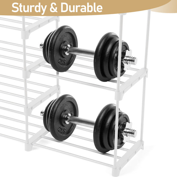 Double Row 10 Layer Non-woven Shoe Rack Inkedjoy