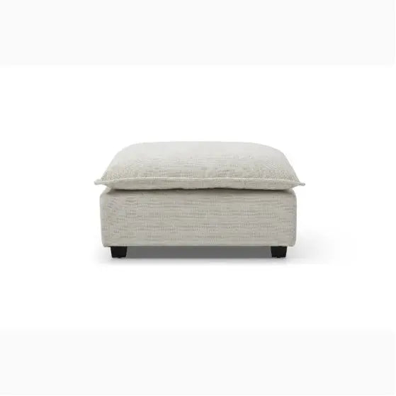 Sectional Sofa, Linen Fabric Set With Convertible Ottoman My Store