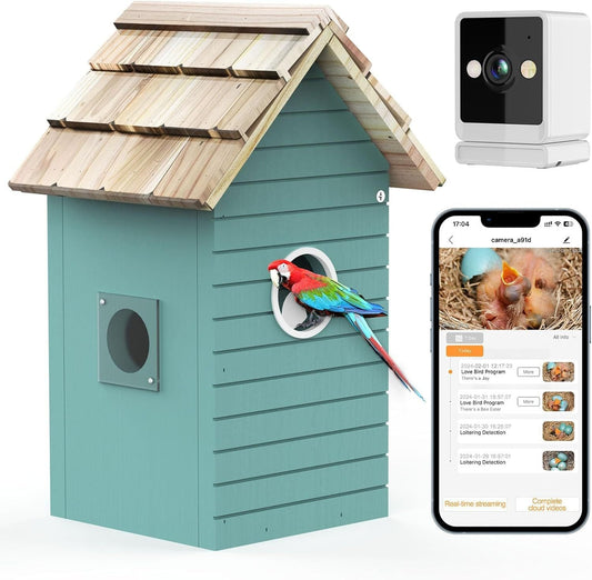 Smart Bird House,Bird Feeder With Camera -Blue My Store