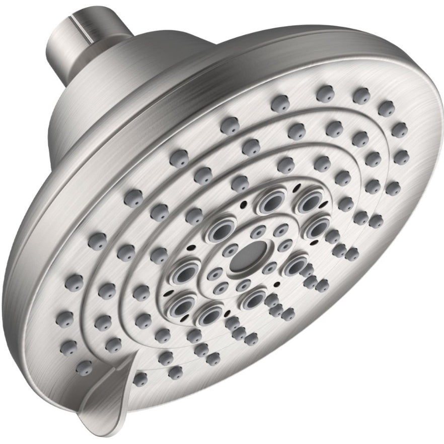 6 Spray Settings High Pressure 5 Rain Fixed Shower head - Brushed Nickel Inkedjoy