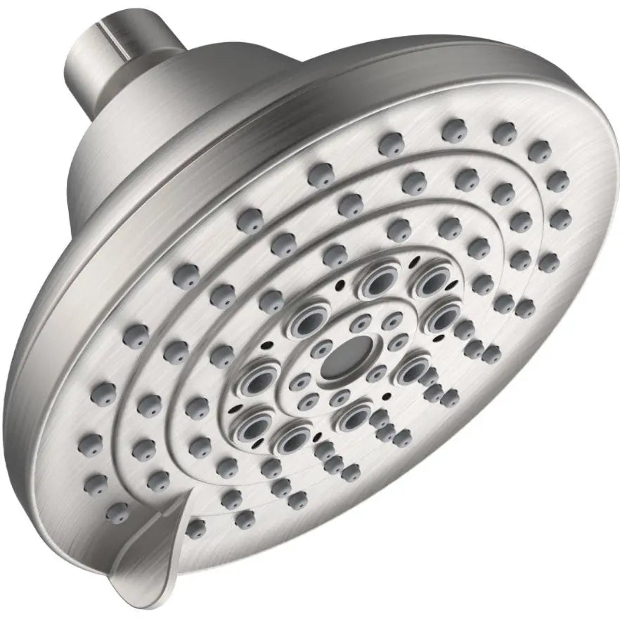 6 Spray Settings High Pressure 5 Rain Fixed Shower head - Brushed Nickel Inkedjoy
