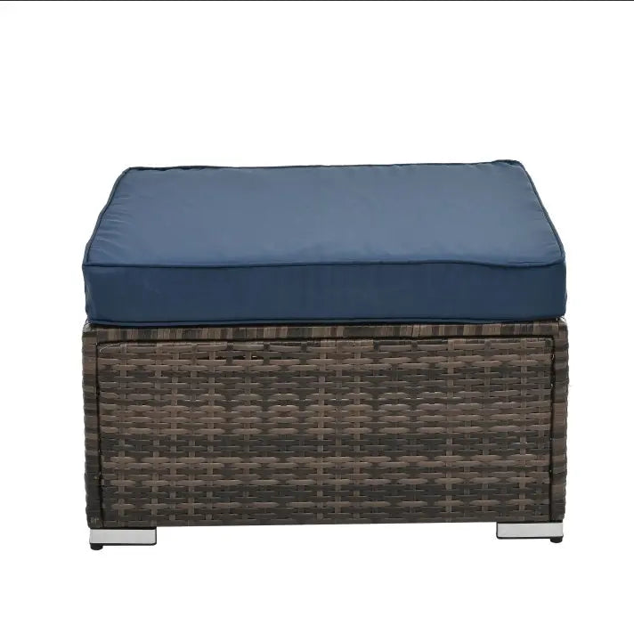 Patio Furniture, Outdoor Furniture, Seasonal PE Wicker Furniture, 4 Set Wicker Furniture With Tempered Glass Coffee Table My Store