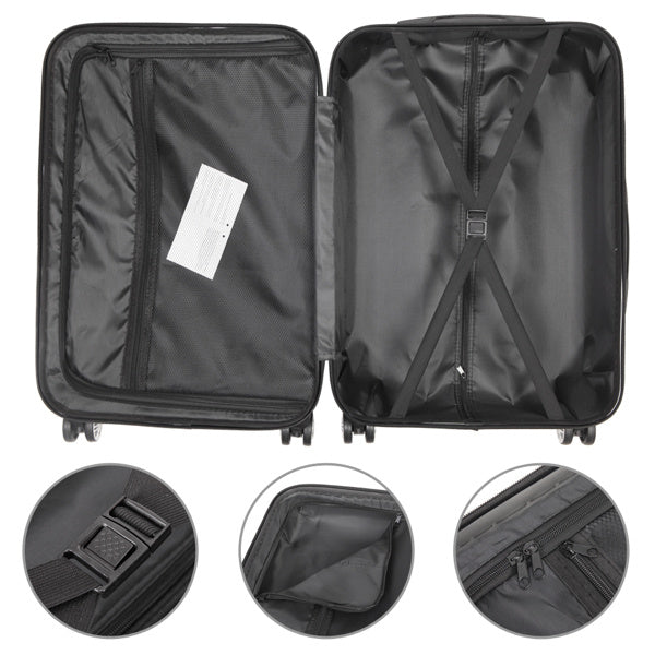 Vertical Pattern Three-in-one Trolley Case With Handle And Universal Wheels Inkedjoy