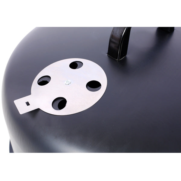 17 Inch Steel Charcoal Smoker, Heavy Duty Round Grill Inkedjoy