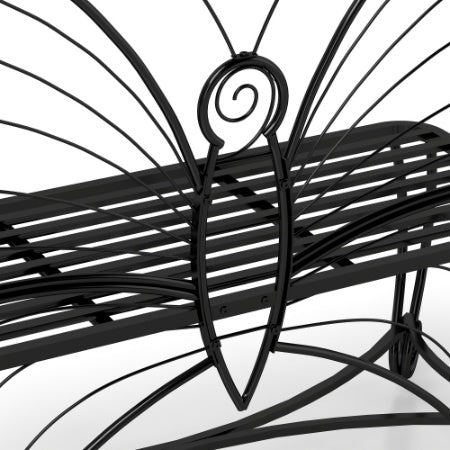 Butterfly Cast Metal Garden Bench Inkedjoy