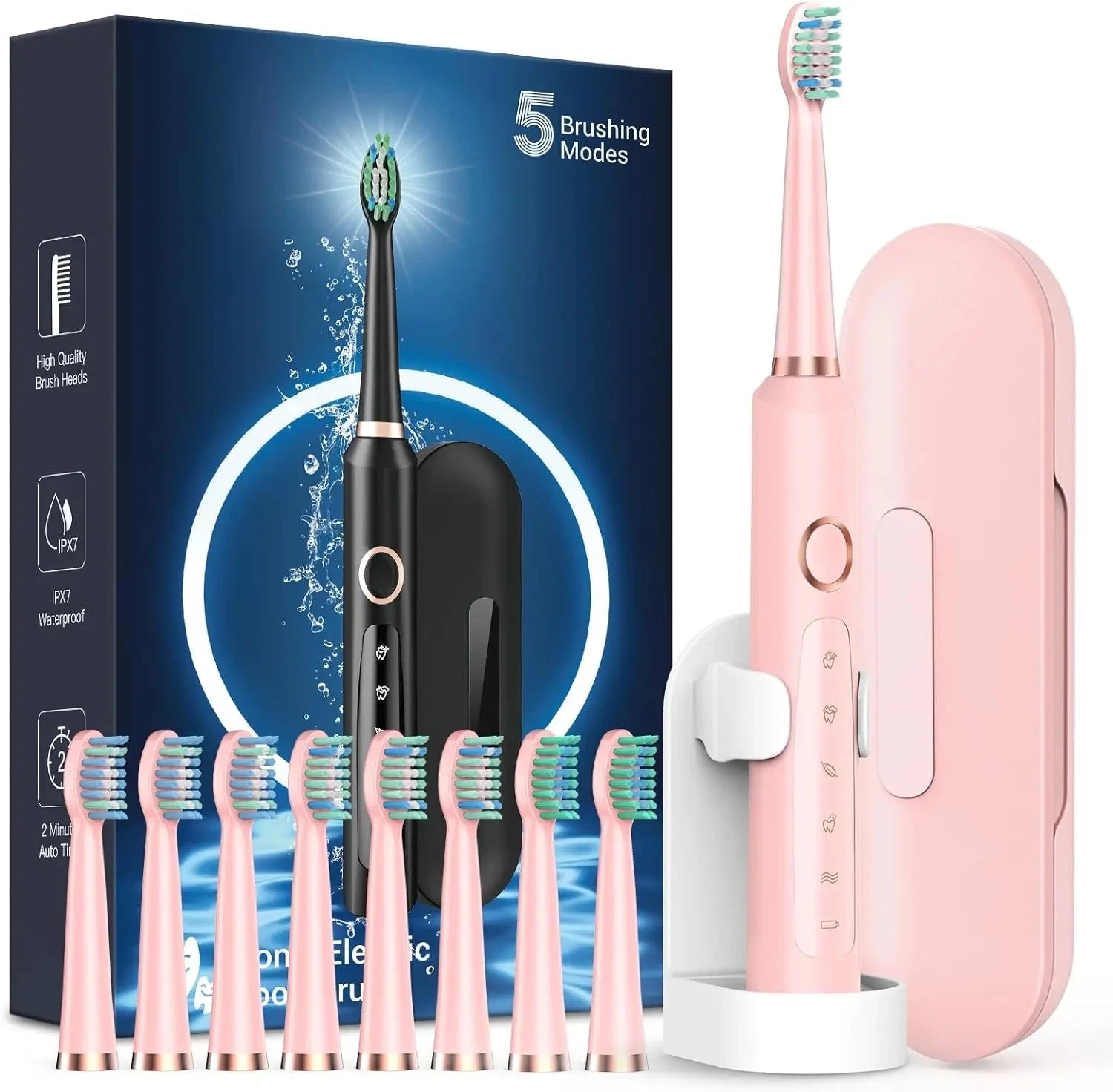 Sonic Electric Toothbrush for Adults - Rechargeable Electronic Toothbrushes Ohberri