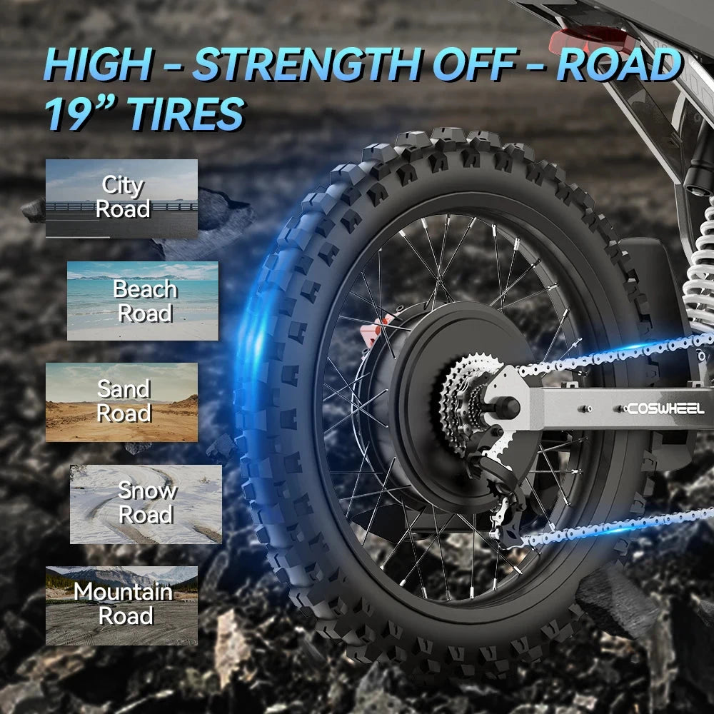 R19 Max Electric Motorcycles 3000W Brushless Gearless Motors 72V40AH Lithium Battery Ohberri