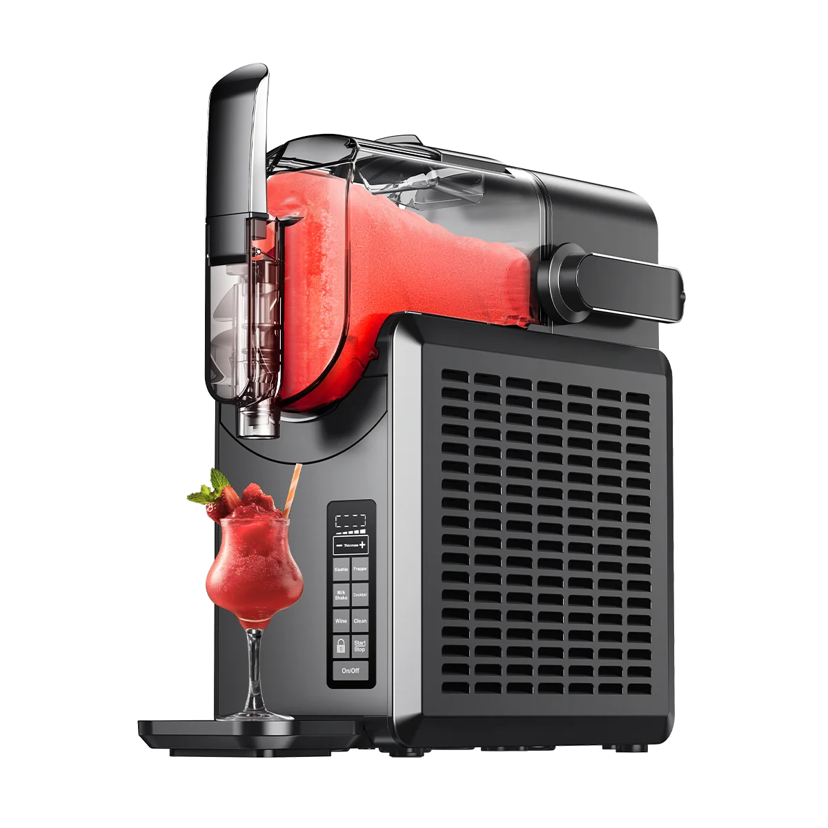 SIMZLIFE No Ice Needed 88 oz Slushie Machine Professional Frozen Drink Maker for Home with Self-Cleaning Function 5 Programs Ohberri