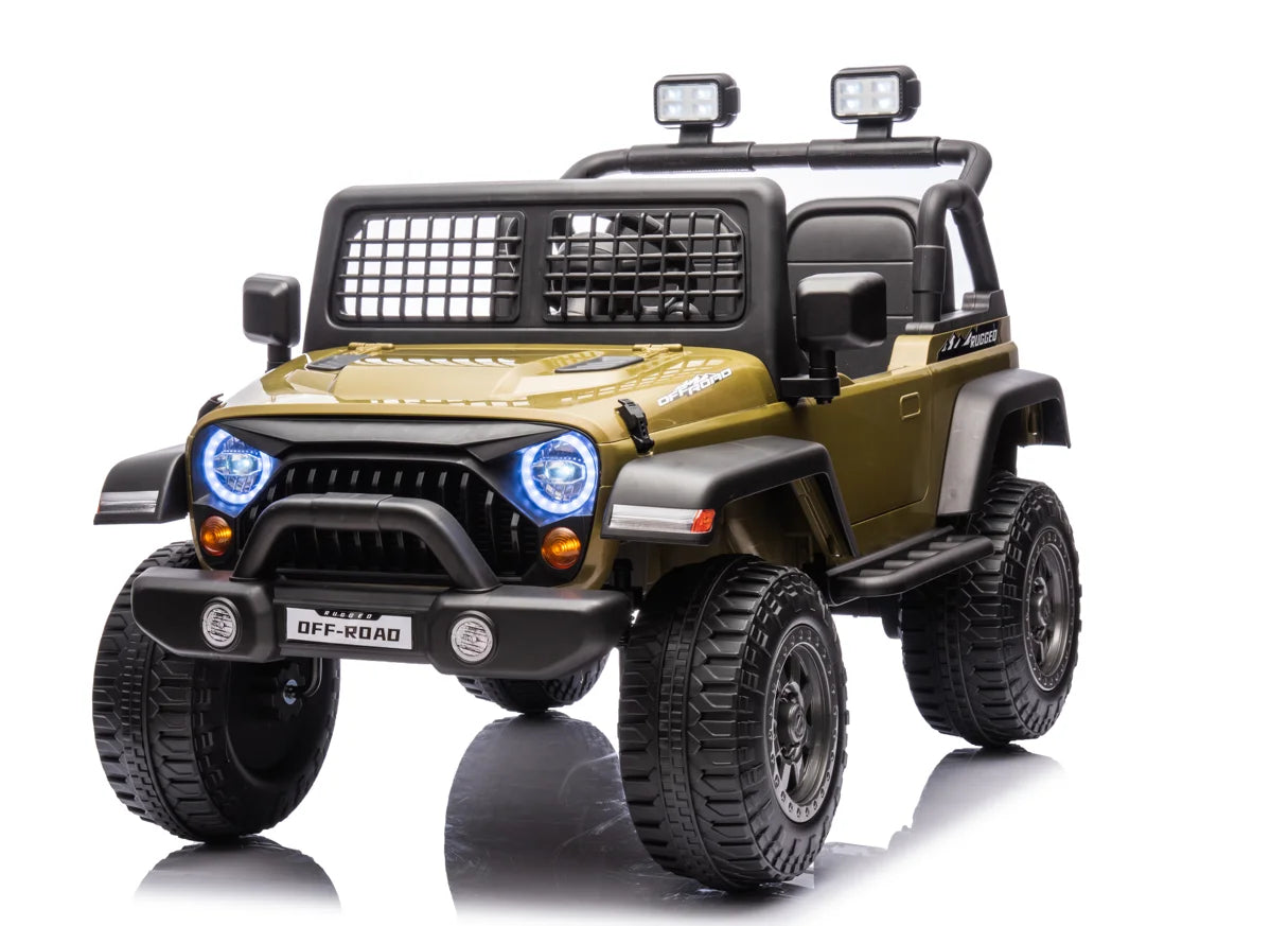 24V Battery Powered Kids Ride On Car Truck Four-wheel Drive Off-Road Controller Double Seats Ohberri