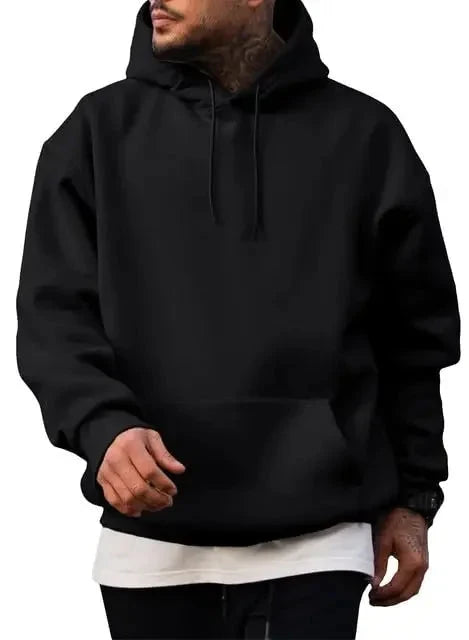 Bold Skull Letter Print Long Sleeve Pullover with I'm Who I Am Design Hoodie Ohberri