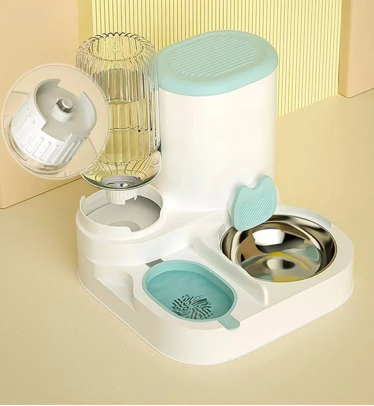 Cat bowl automatic feeder for cats, dogs, pets, water dispensers, integrated cat bowl, cat food basin, dogs, eating, drinking wa Ohberri