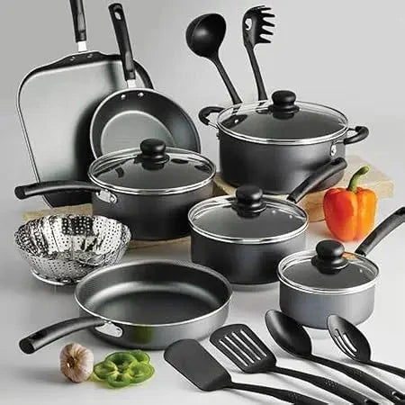18-Piece Nonstick Cookware Set: Premium Pots and Pans for Kitchen Cooking Ohberri