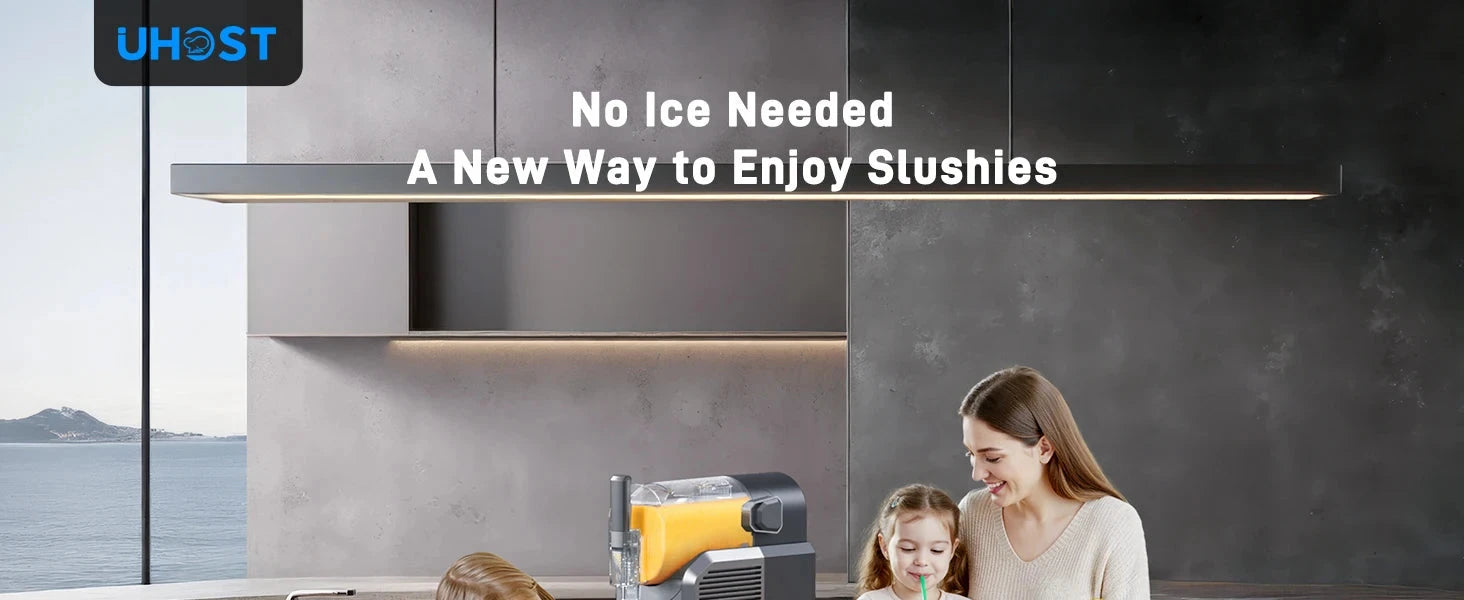 Slushie Machine with Self-Cleaning Function No Ice Needed 7 Preset Programs Ohberri