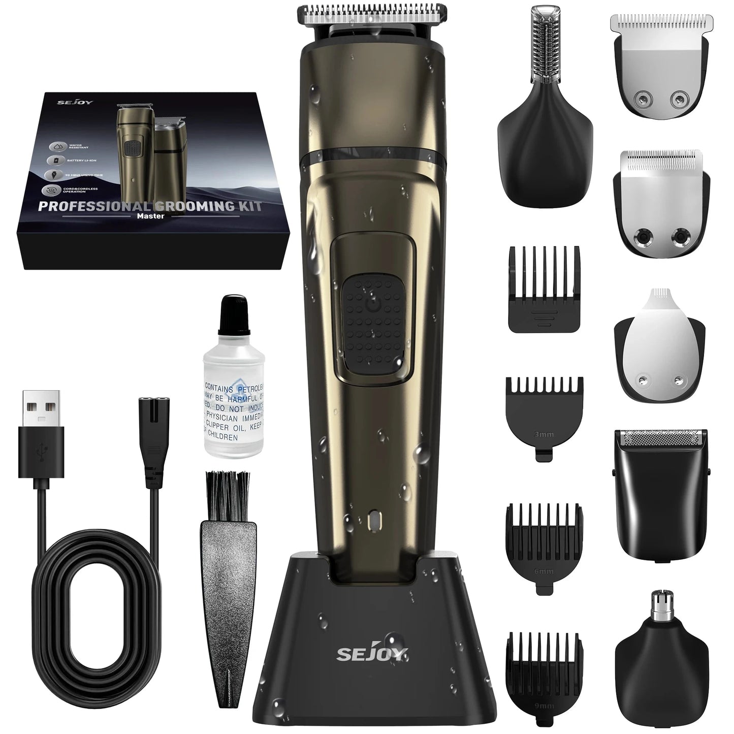 Electric Hair Clippers Shaver For Men's 5 In 1 Professional Ohberri