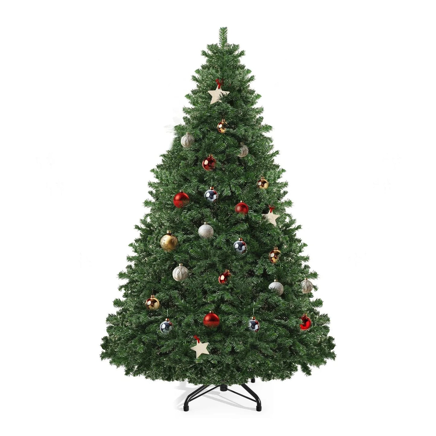 6ft /7.5ft /9ft Artificial Pine Christmas Tree Metal Hinges and Foldable Base Ohberri