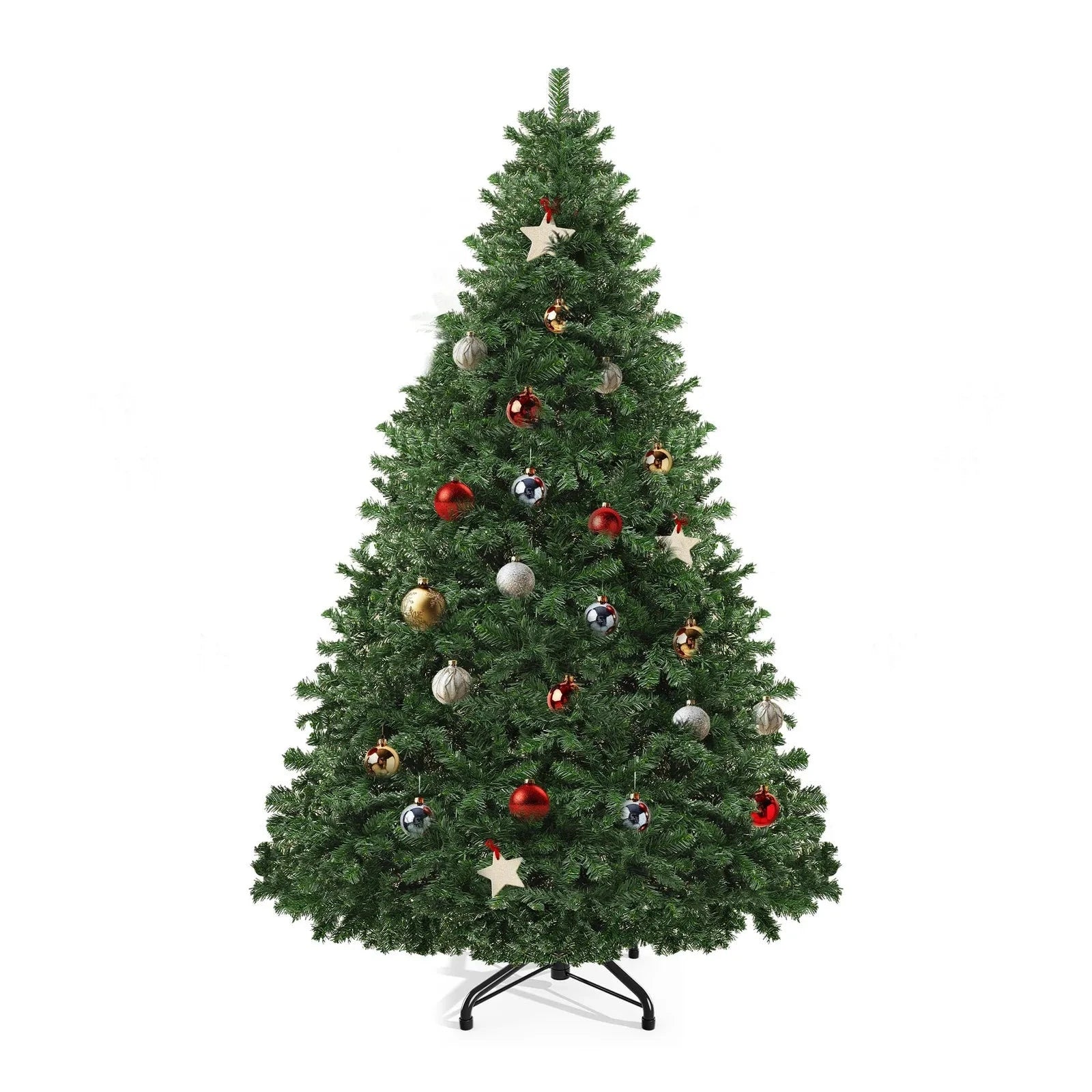 6ft /7.5ft /9ft Artificial Pine Christmas Tree Metal Hinges and Foldable Base Ohberri