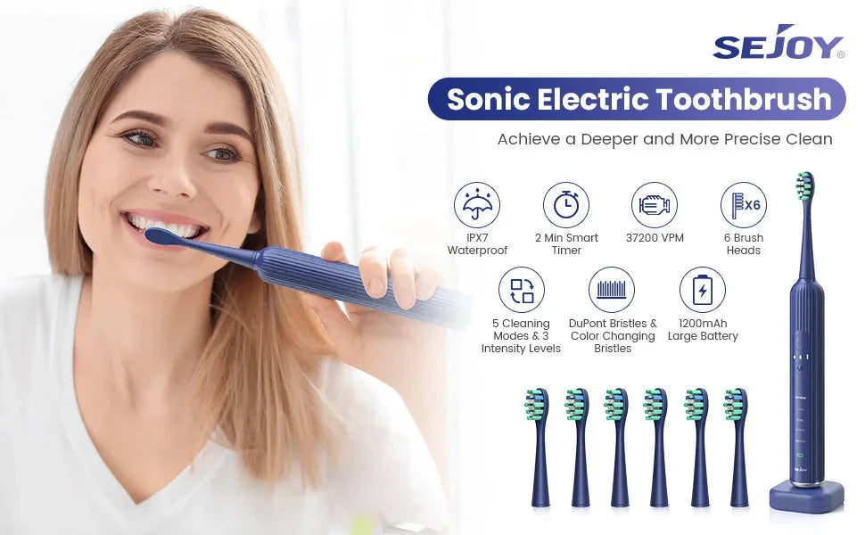 Sonic Rechargeable Ultra Whitening Electric Toothbrush Ohberri