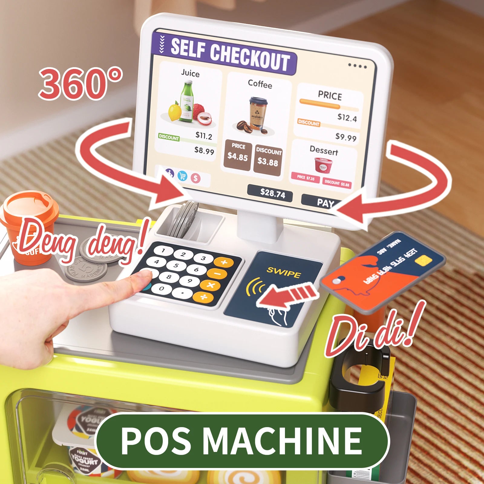 Children's Supermarket Radio Toy Vending Machine - Ohberri