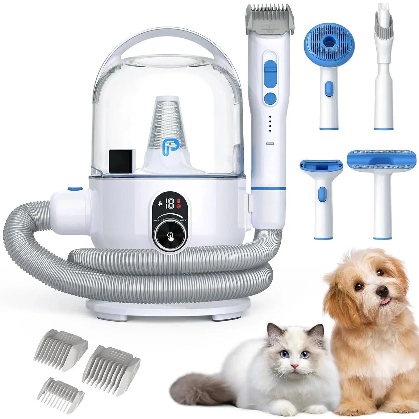 Grooming Kit with 2L Vacuum Suction 99% Pet Hair-Professional with 5 Grooming Tools Ohberri