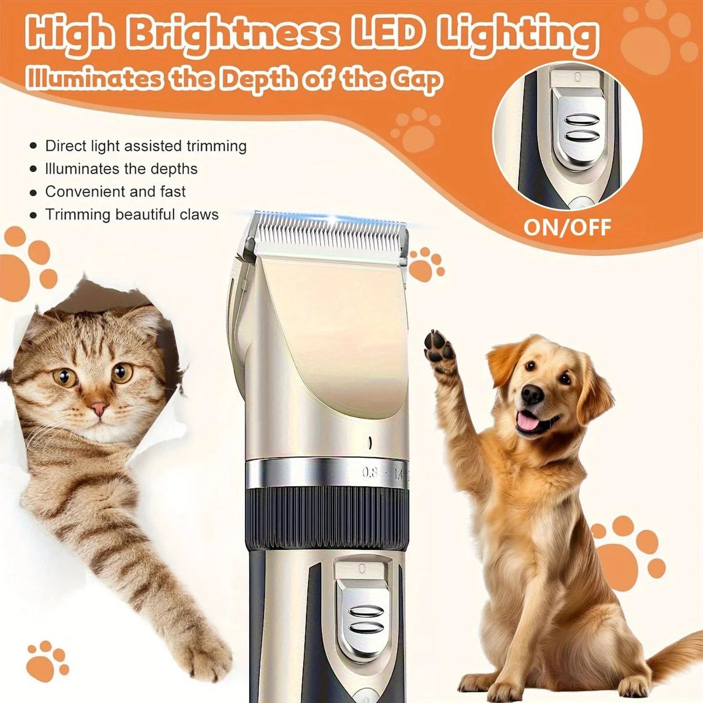 Professional Wireless Electric Pet Grooming Kit Ohberri