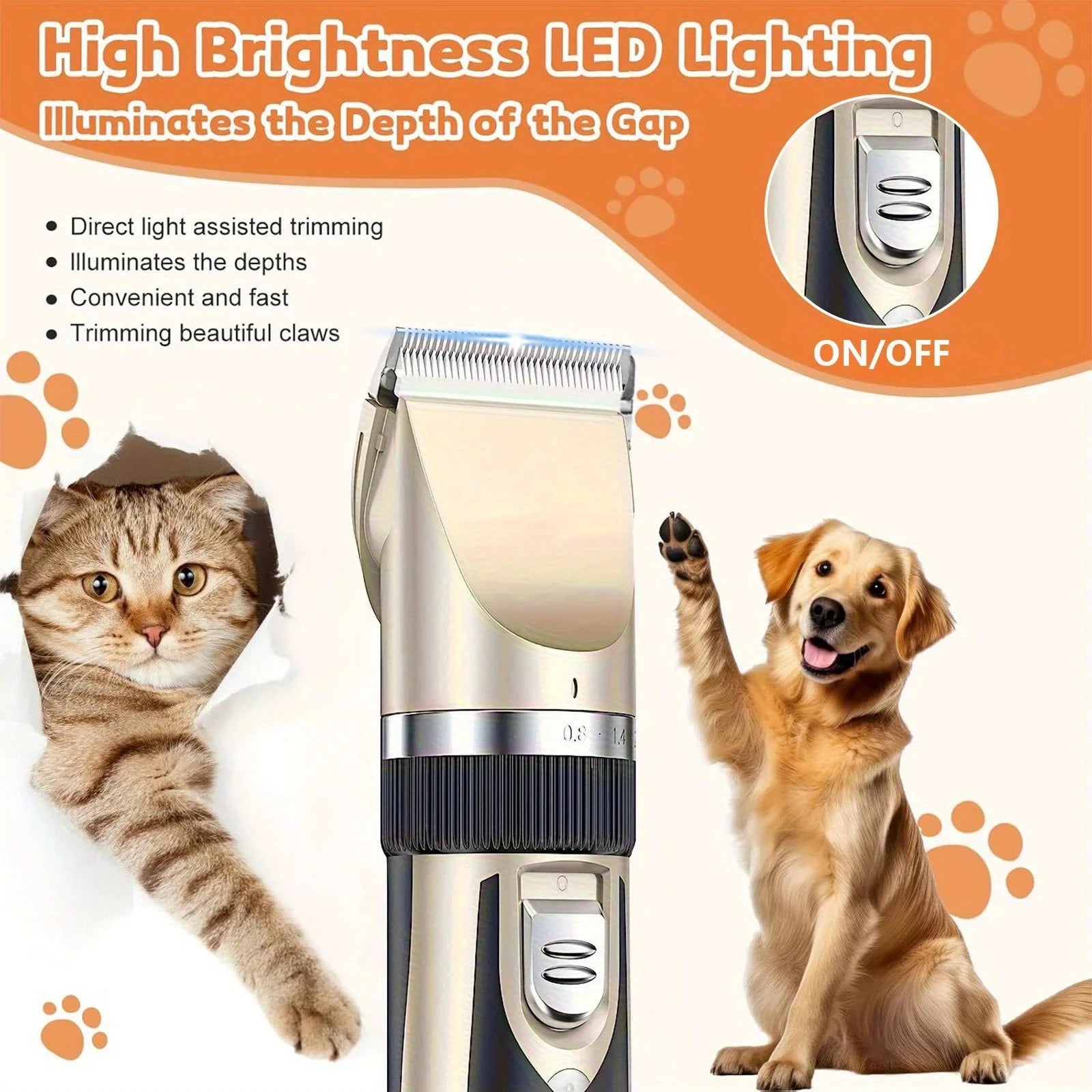 Professional Wireless Electric Pet Grooming Kit Ohberri