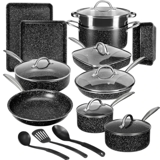 20pcs Pots and Pans Set Non Stick Kitchen Ohberri