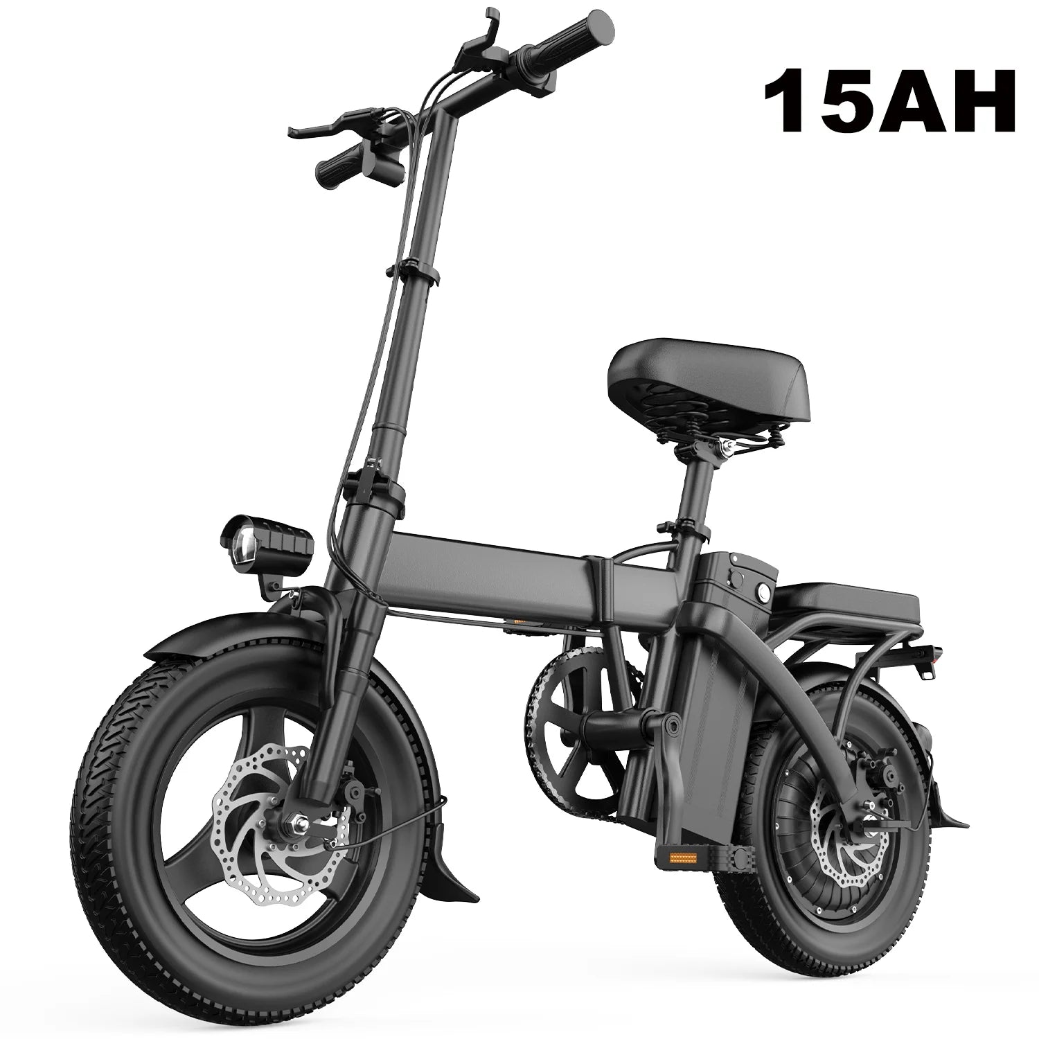 Electric Bike 750W Peak Motor 48V15AH LCD Display 14-inch Tire Electric Bicycle - Ohberri