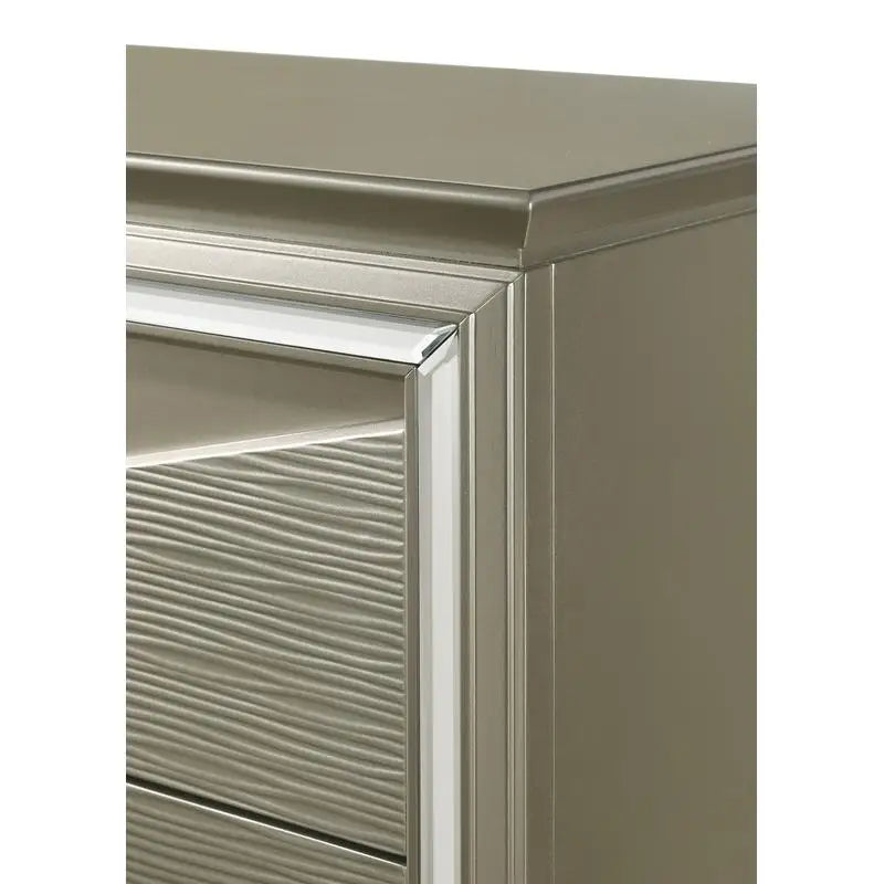 Modern King 5PC Bedroom Set with Wood Construction & LED Headboard Lighting - Ohberri