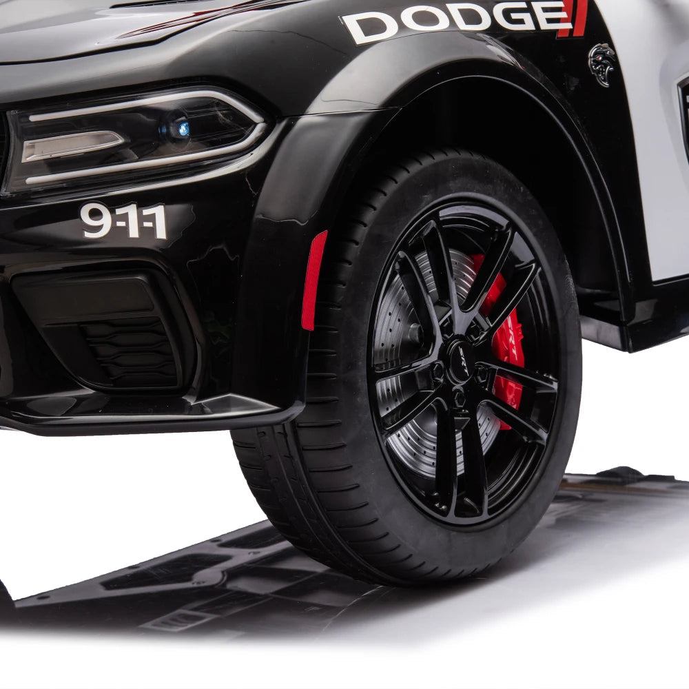 Licensed Dodge Charger,12v Kids ride on police car W/ Remote Control Ohberri