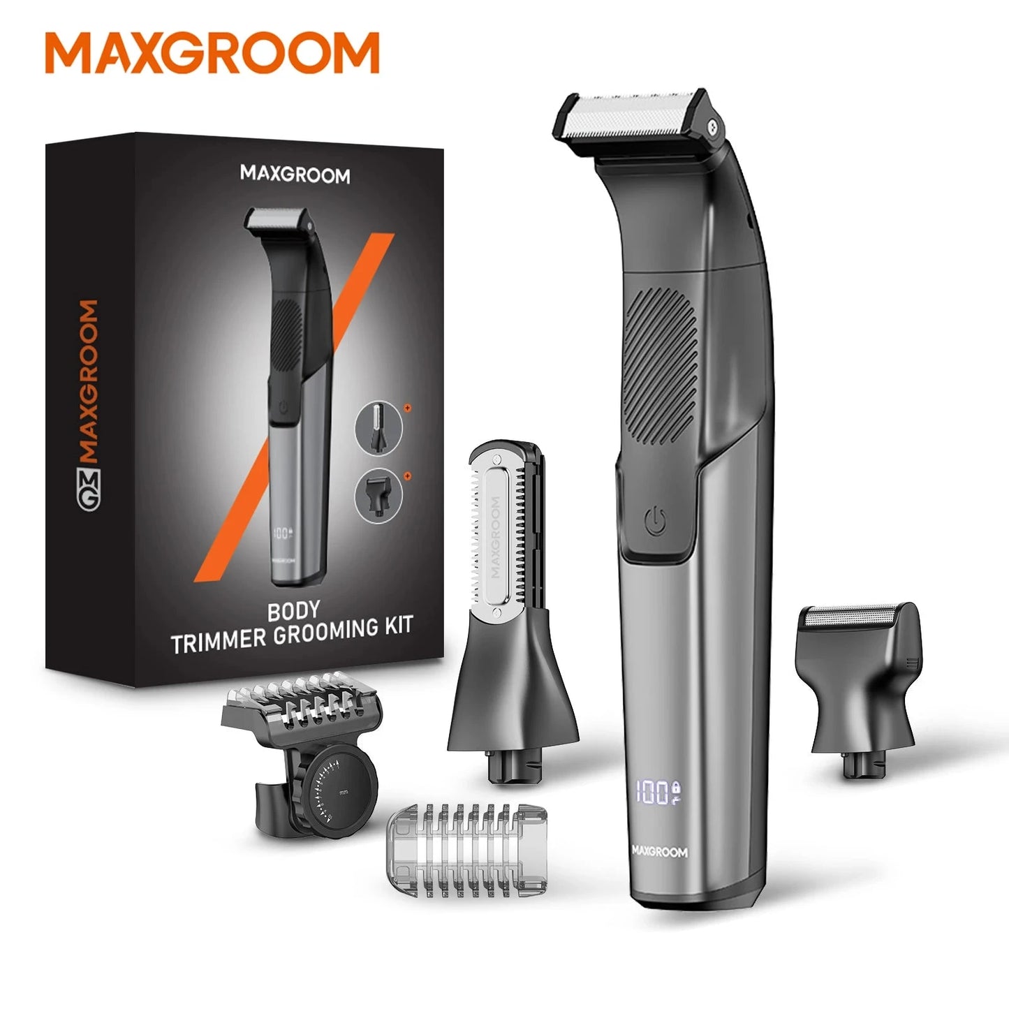 3 in 1 Men Bidirectional Body Hair Trimmer Electric Shaver IPX6 Waterproof Double-edged Razor Ohberri