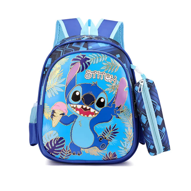 Disney Spiderman Unisex Backpacks Large Capacity Gilding Print Schoolbag For Children's Gifts With Pen Case - Ohberri