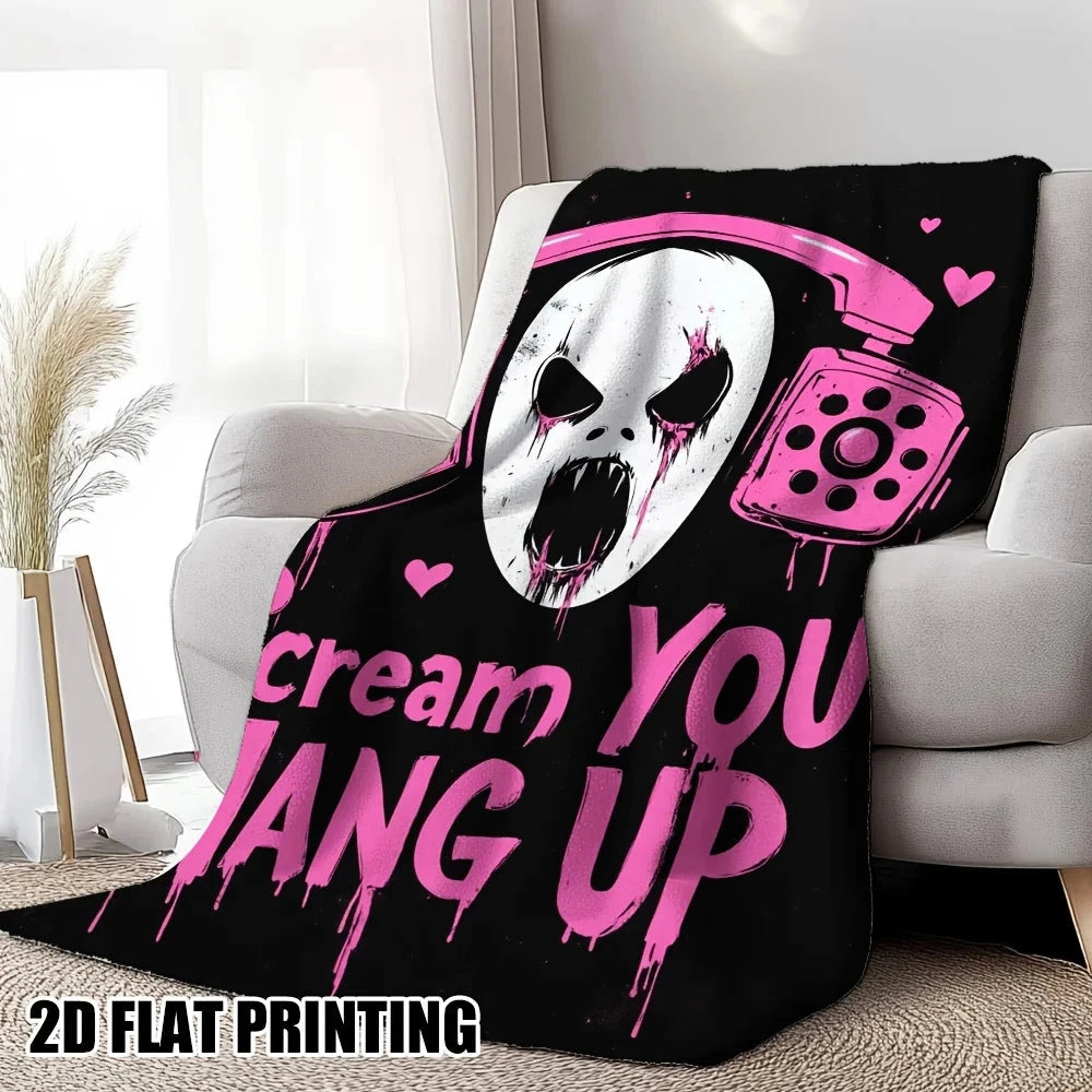 Ghostface Scream Movie Throw Blanket Ohberri