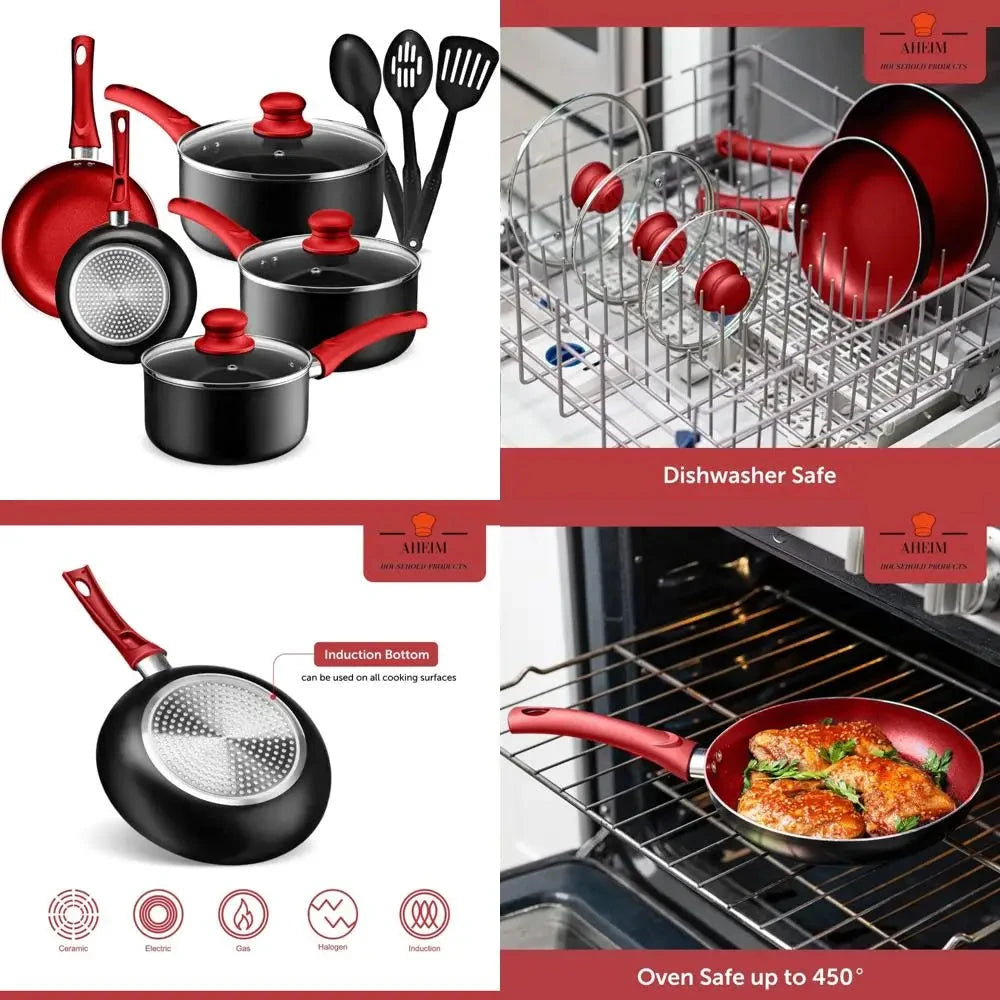 20-Piece Granitestone Pro Hard Anodized Cookware and Bakeware Set with Diamond Nonstick Coating Ohberri