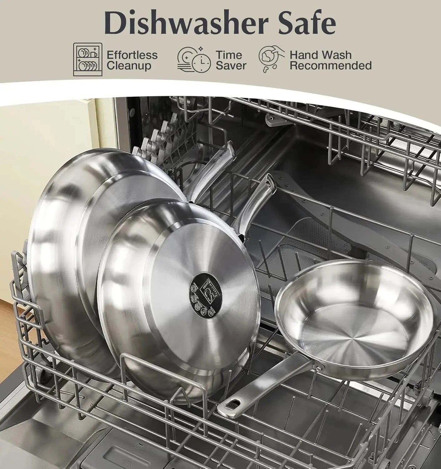 10 Piece Stainless Steel Pots and Pans Set, Induction Ready, Oven Safe to 450°F Ohberri