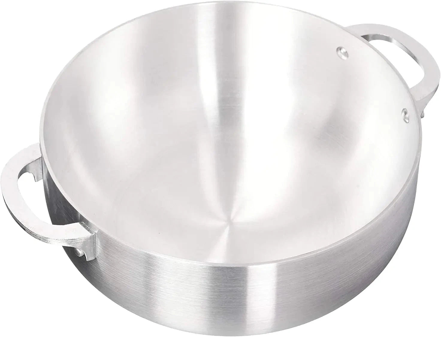 Aluminum Heavy Gauge Caldero With Aluminum Lid,Silver (Set of 6, 1.7/3.6/4.6/6.7/9.3/13 QT) Ohberri