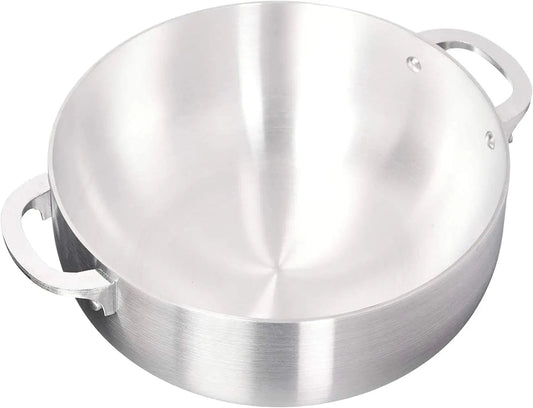 Aluminum Heavy Gauge Caldero With Aluminum Lid,Silver (Set of 6, 1.7/3.6/4.6/6.7/9.3/13 QT) Ohberri