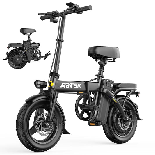 Electric Bike 750W Peak Motor 48V15AH LCD Display 14-inch Tire Electric Bicycle - Ohberri