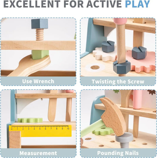 Mini Wooden Work Bench Set - Ohberri