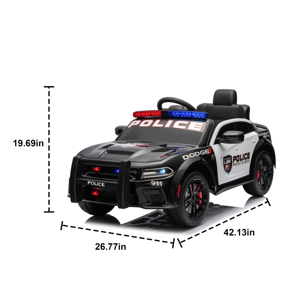 Licensed Dodge Charger,12v Kids ride on police car W/ Remote Control Ohberri