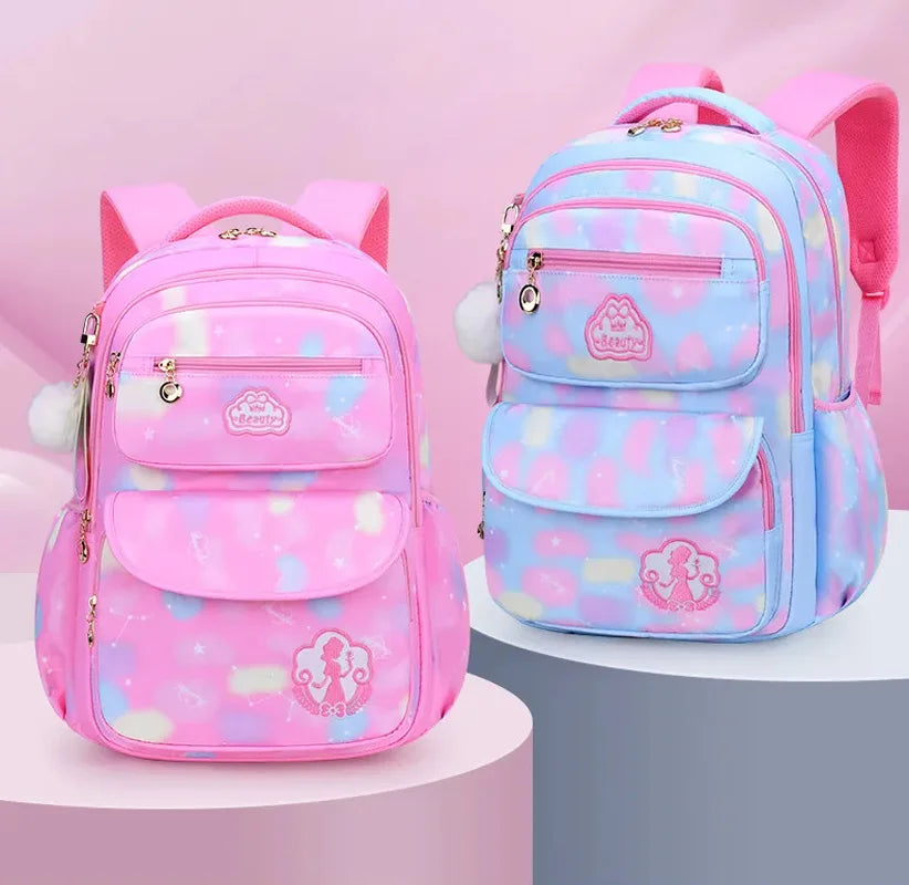 Children Girl Backpack School Bag Pink For Kid Child Teenage Schoolbag Primary Kawaii Cute Waterproof - Ohberri