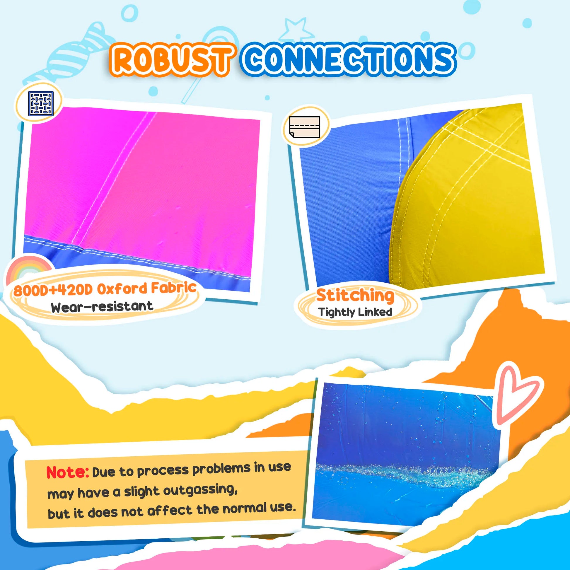 Unicorn 5-in-1 Large Inflatable Bounce House, Inflatable Water Slide for Kids - Ohberri