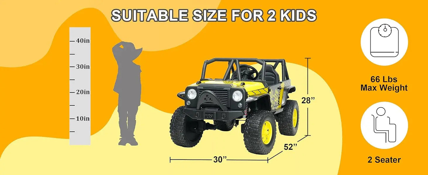 2 Seater Power Wheels 4WD UTV Ride On Car Ohberri