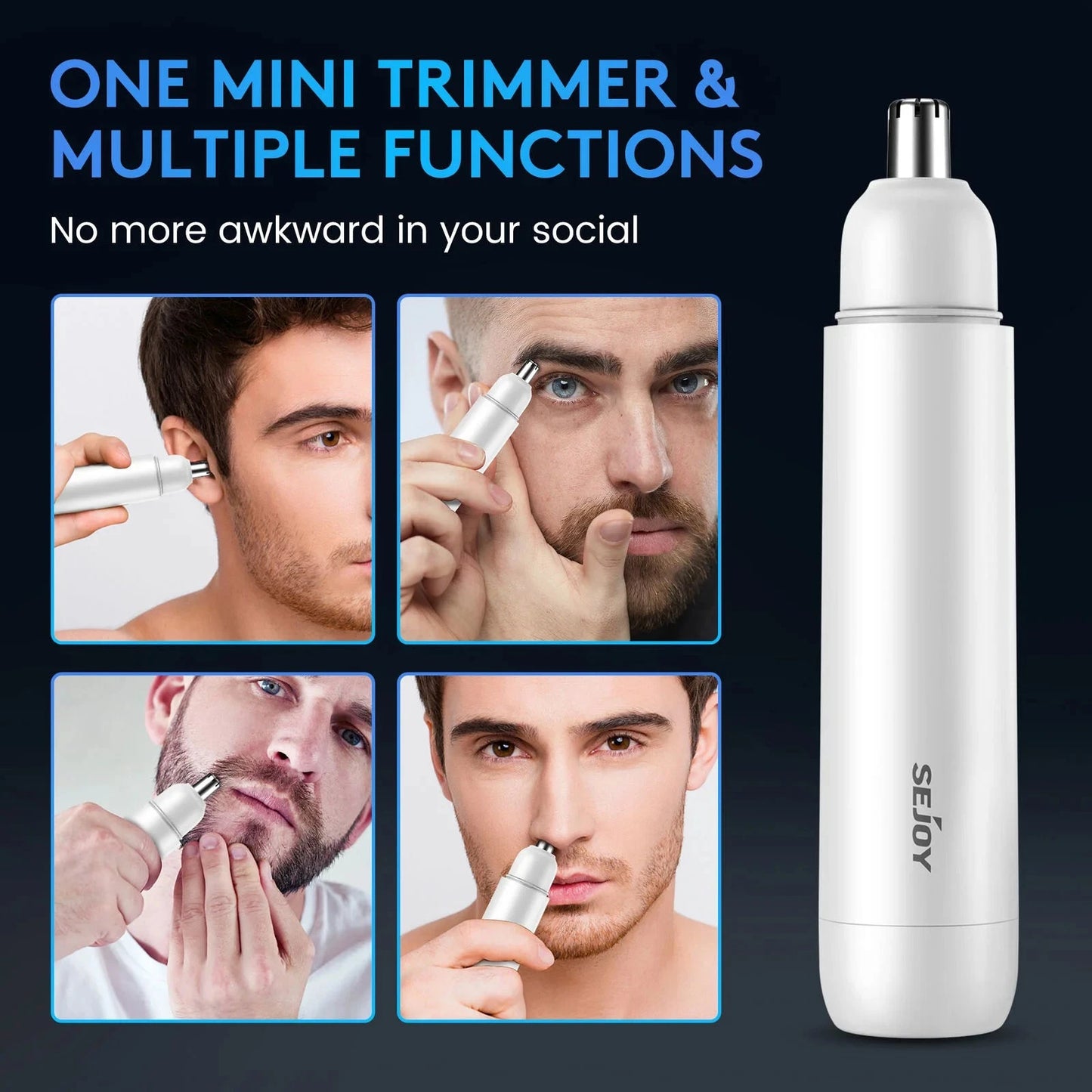 2-IN-1 Nose Hair Trimmer Men Women Ear Hair Trimmer Small Electric Trimmer Ohberri