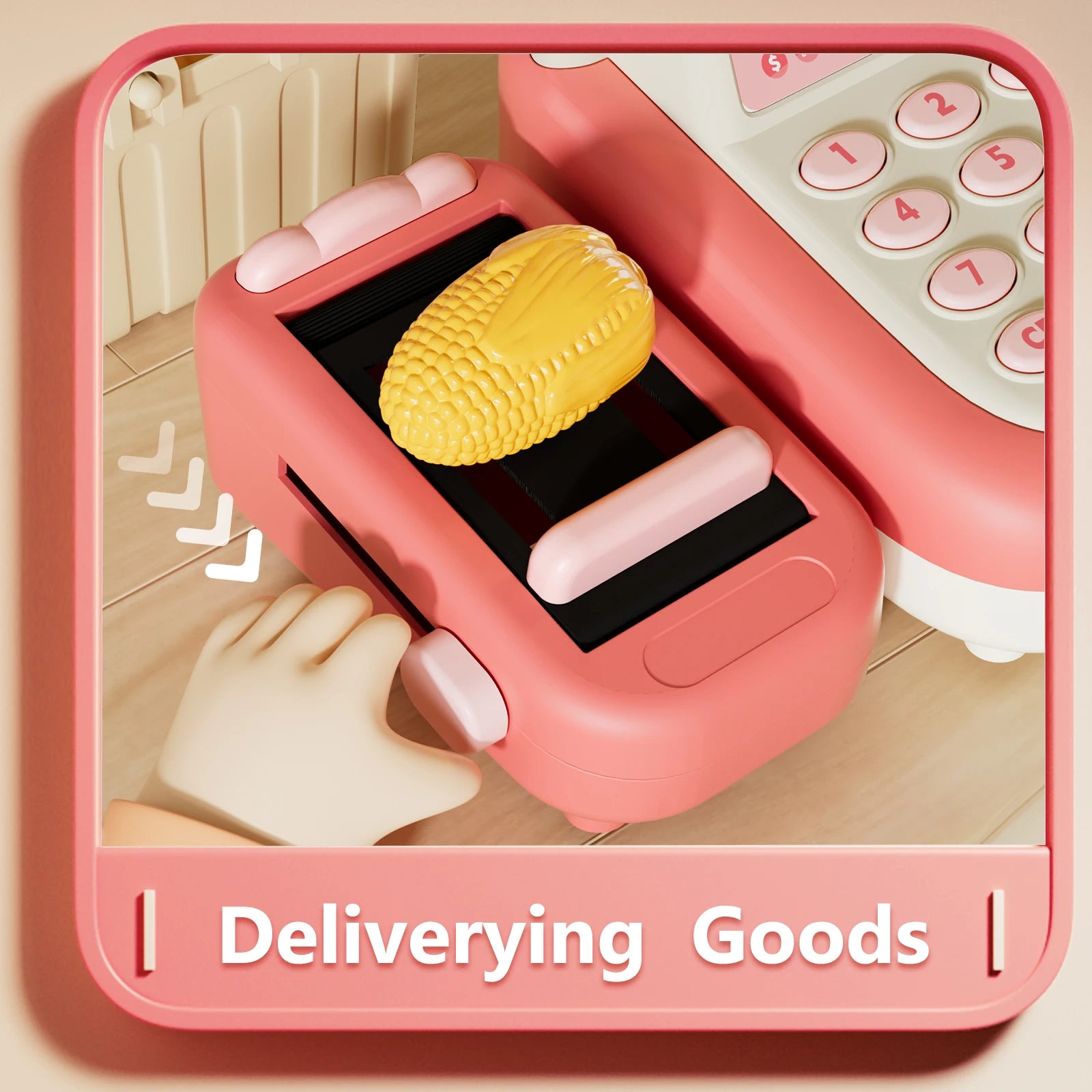 Supermarket Cash Register Electronic Simulation Pretend Play - Ohberri