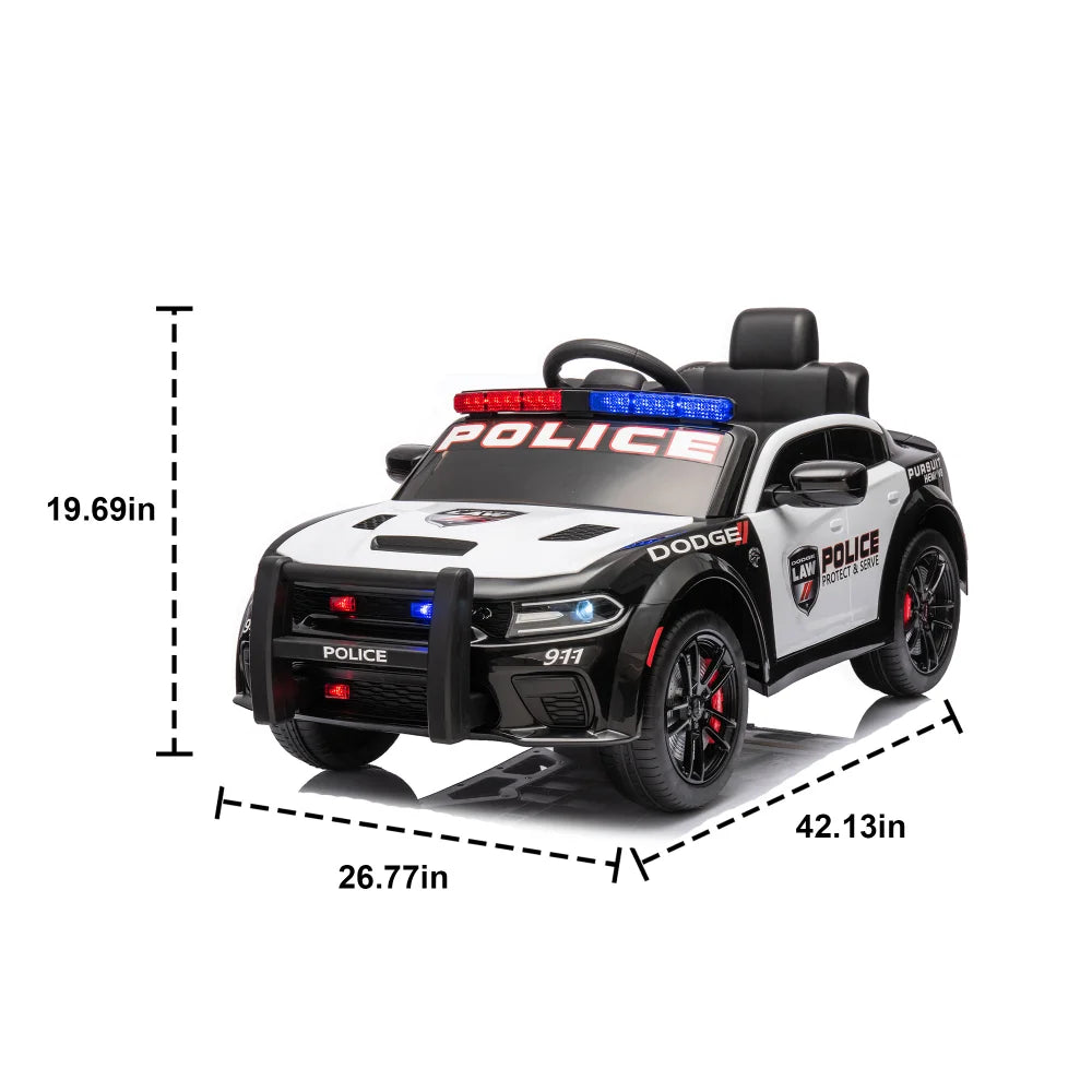 Licensed Dodge Charger,12v Kids ride on police car W/ Remote Control Ohberri