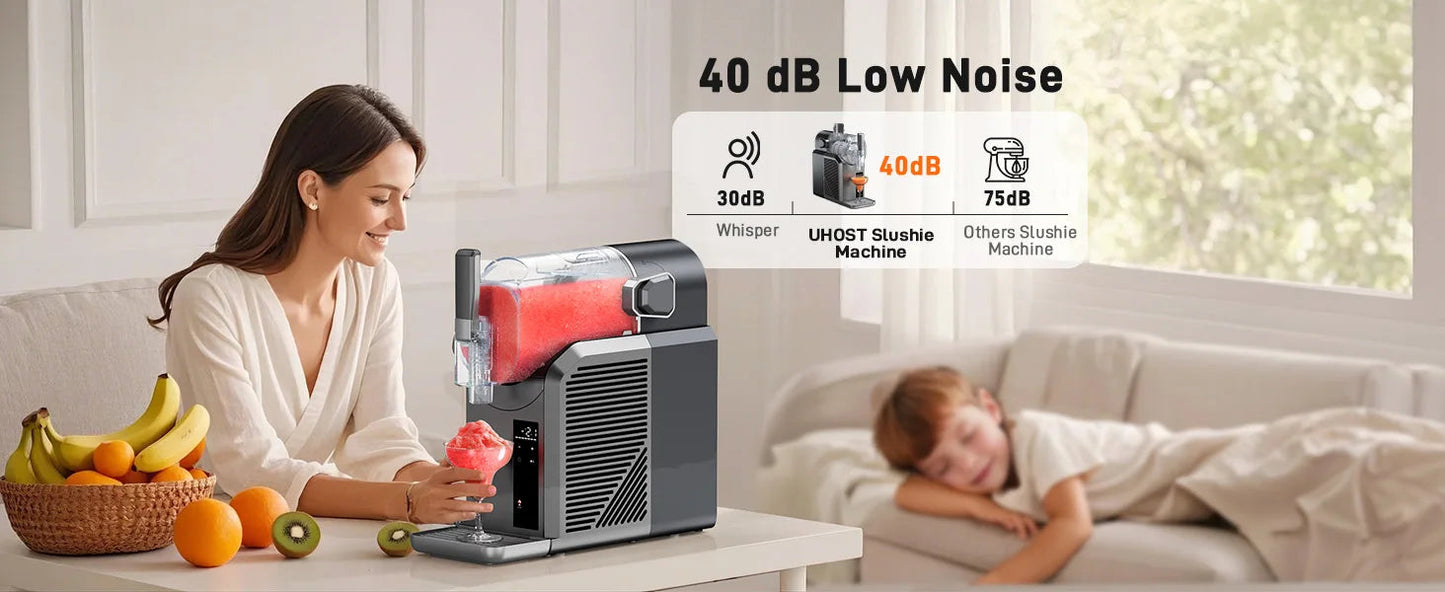 Professional Home Slushie Machine No Ice Needed Rapid Chill Technology 72 oz. Frozen Drink & Slushie Machine 7 Preset Programs Ohberri