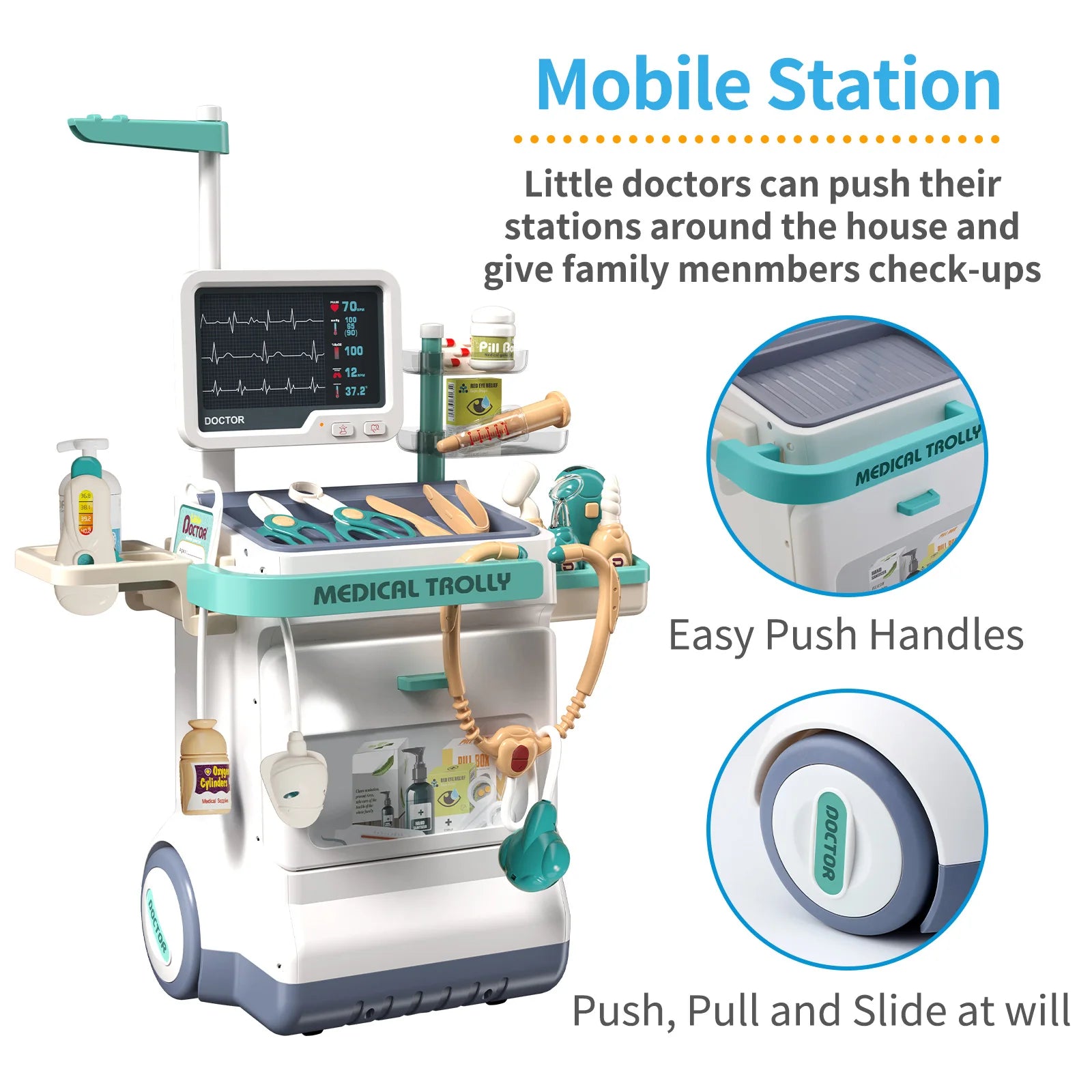 Children's Doctor Toy Set Role-Playing Injection and Stethoscope Simulation - Ohberri