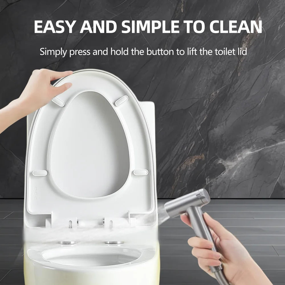 1.28 GPF Single-flush One Piece Toilet, Water-Saving Elongated Ohberri