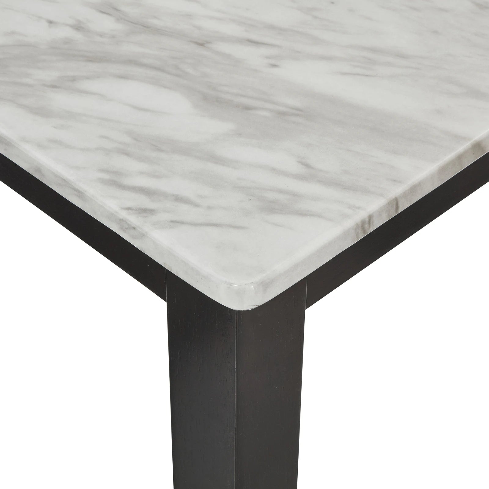 5-Piece Dining Set with Faux Marble Tabletop, Faux Marble dining table set for 4, Modern Wooden Dining Table Set for Kitchen - Ohberri