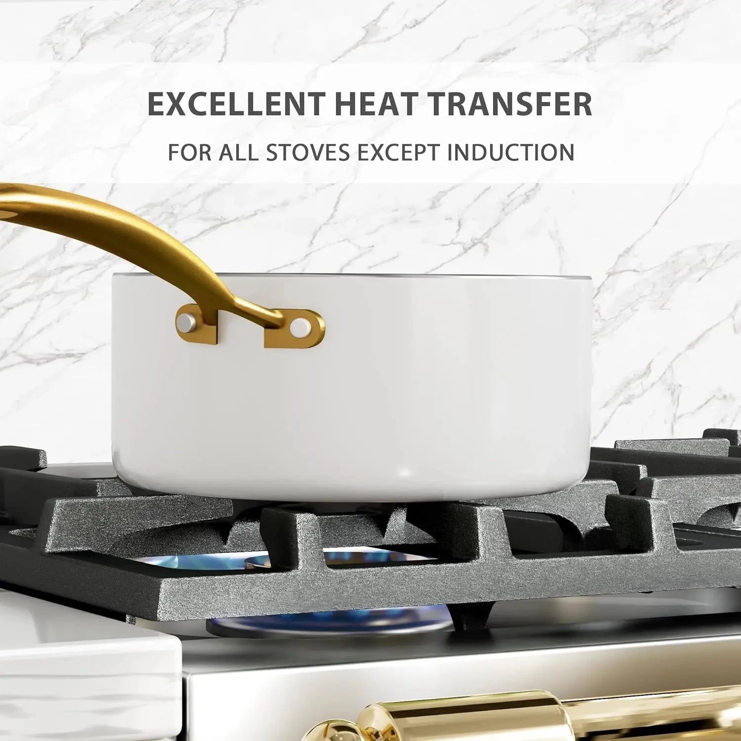 Pots and Pans Set Non Stick - Ceramic Cookware Set with Cooking Utensils Set, Non Toxic Ohberri